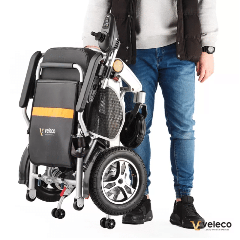 Veleco COSMO Lightweight Folding Electric Wheelchair With Easy To Use One Finger Joystick 250W Motor - View #11