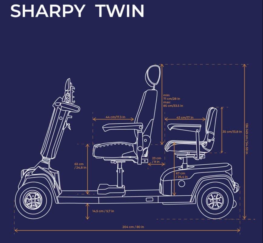 Sharpy R64 Sharpy Twin Mobility Scooter